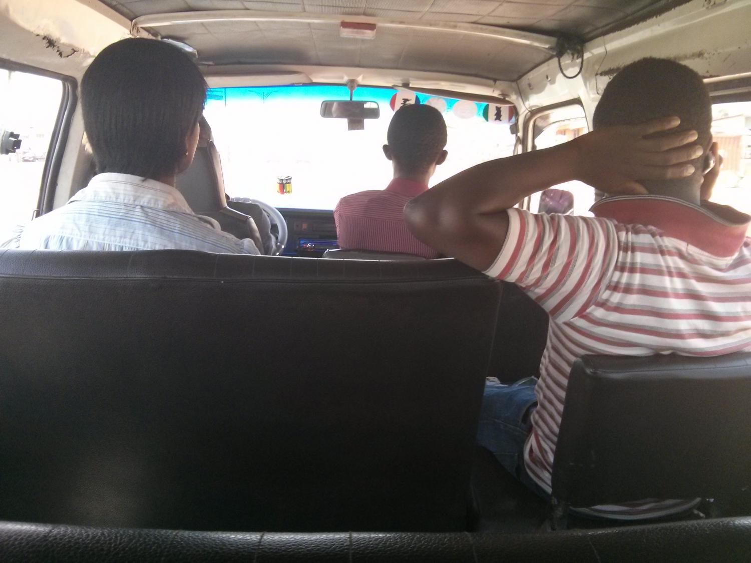 Inside the Tro Tro.