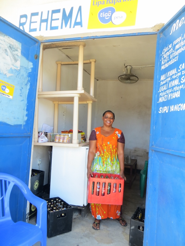 Helena in her drink shop