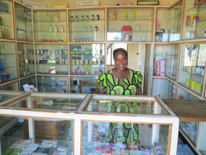 Mary in her pharmacy