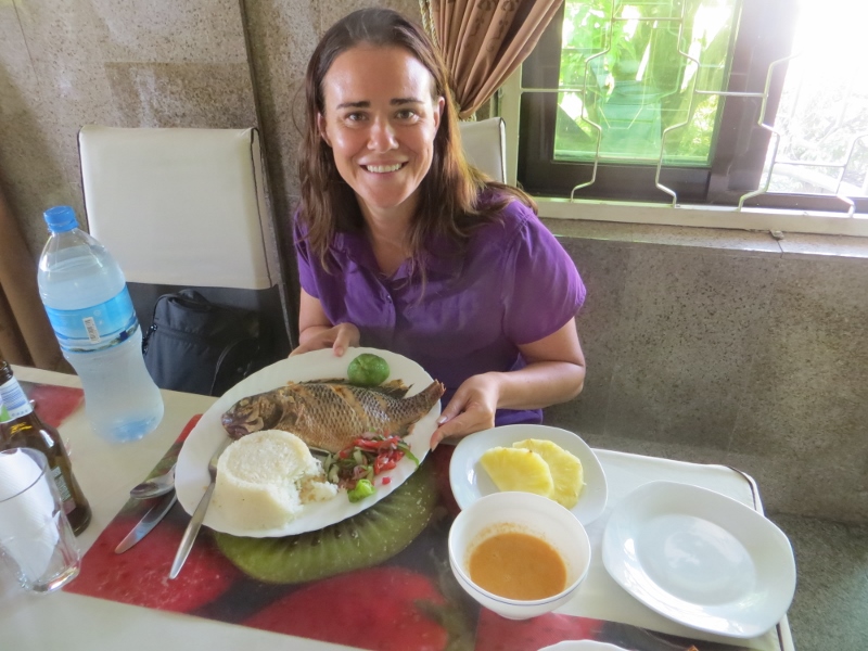 Boiled Talapia with rice