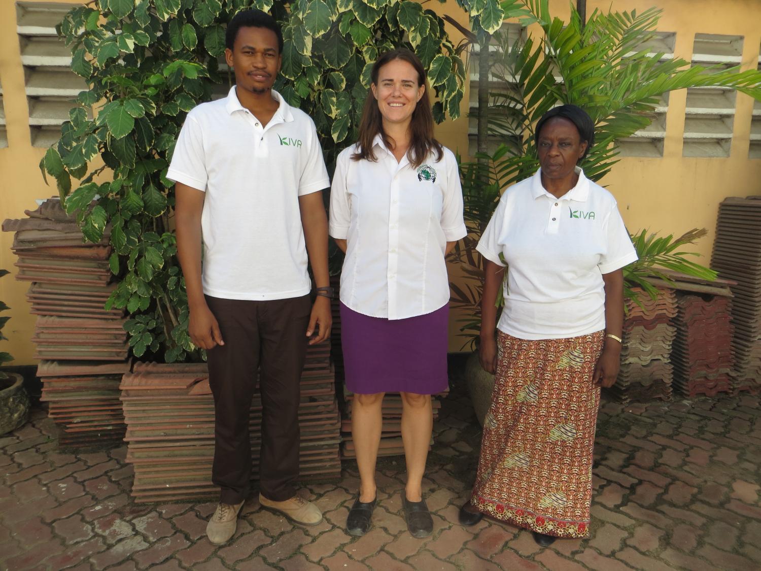 Me with Rita (Kiva Coordinator) and Yessaya (KC Assistant)