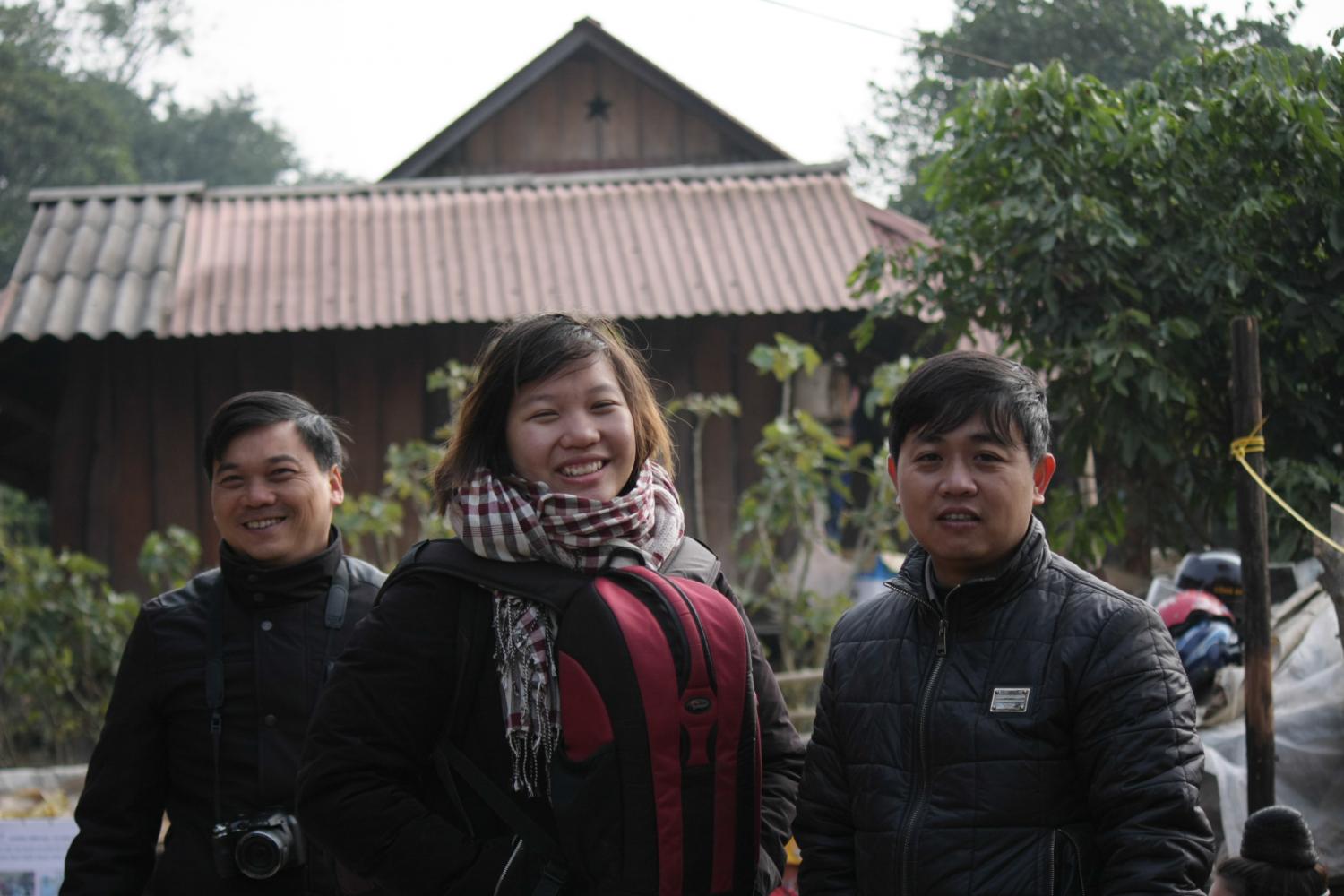 From left to right - Mr. Tuan ACE Manager, me, and Mr. Chau - Dien Bien branch manager
