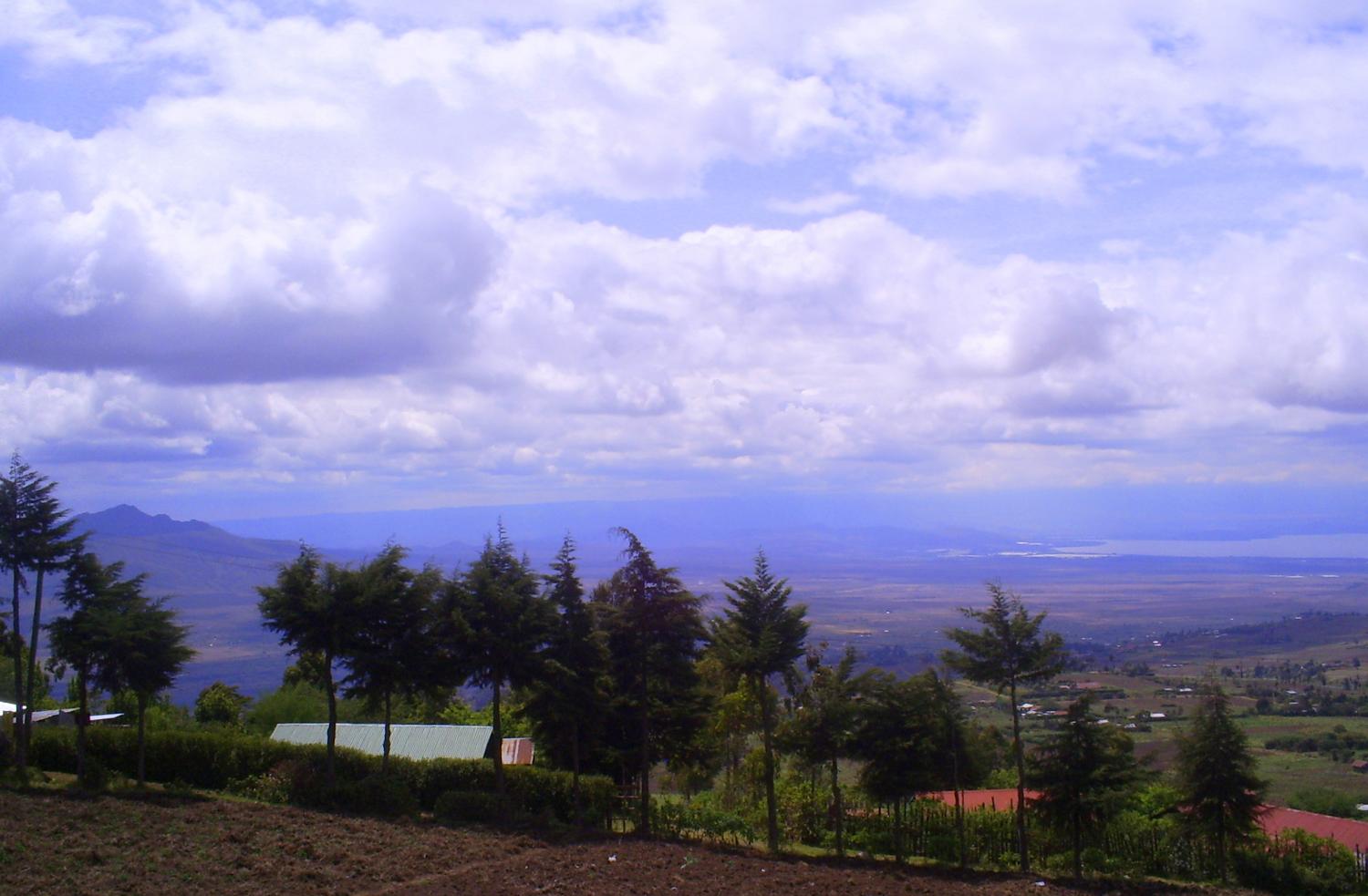 View of Lake Naivasha and Mt. Longonot in the Rift Valley