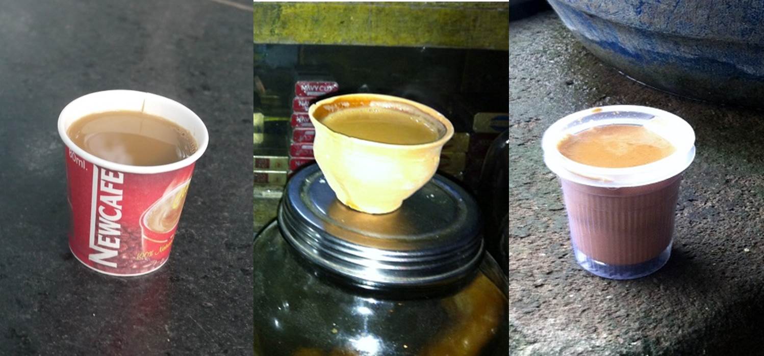 Various tea cups