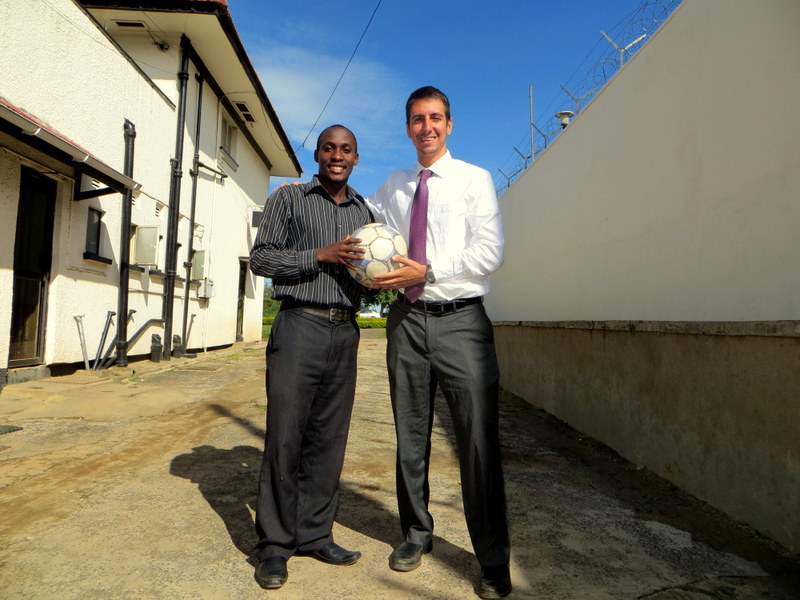 Posing with Ibrahim, Operations Officer at Hofokam.