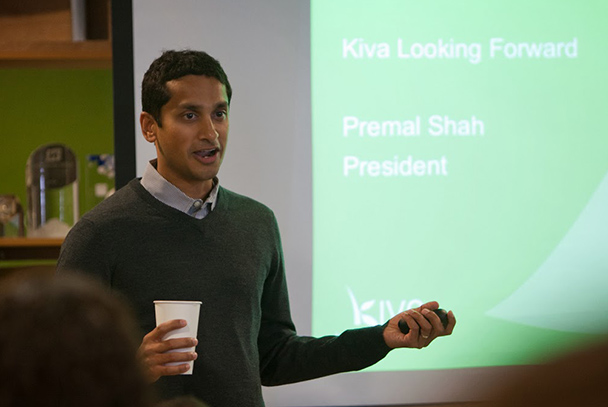 President Premal Shah addresses the new Kiva Fellows, who play an important role in shaping Kiva’s future.